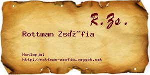 Rottman Zsófia névjegykártya